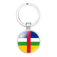 Porte-clés drapeau Cameron en verre de qualité, accessoire de sac, pendentif, porte-clés, design drapeau national, personnalisé, vente en gros