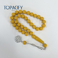 Bracelet de prière islamique Tasbih, chapelet musulman, 33 perles, en résine, durable et portable