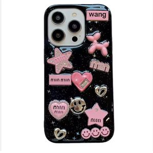Coque de téléphone en gros style INS Y2K de luxe léger, avec étoiles 3D, cœurs et diamants scintillants pour <span class=keywords><strong>iPhone</strong></span> Air 17 16 <span class=keywords><strong>Pro</strong></span> Max - Product Image 1