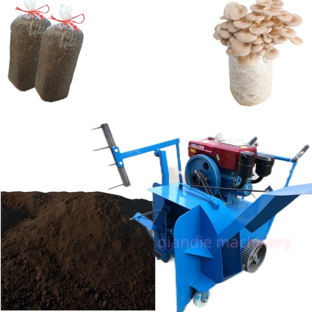 Electric/Diesel Small Self-Propelled Compost Turner Organic Fertilizer Windrow Fermentation Turner for Mushroom Cultivation