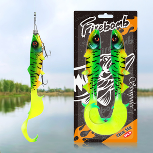 Leurre de pêche Spinpoler, queue longue ondulée, swimbait souple 17,5 cm 22 cm, leurre pour gros gibier, action nageuse séduisante, pour brochet et black-bass - Product Image 5