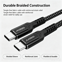 Cable USB C a USB C de Carga Rápida de 240 W y 5 A, con Trenzado de Nailon, USB 4, 40 Gbps, 48 V, Transferencia de Datos de Alta Velocidad, Precio al por Mayor