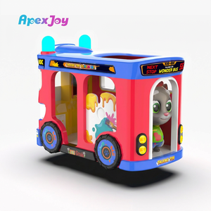 Machine de jeu interactive pour enfants, type bus métallique, à monnayeur, <span class=keywords><strong>2</strong></span> en 1 : jeu de dessin et simulateur de conduite d'arcade, en anglais - Product Image 3