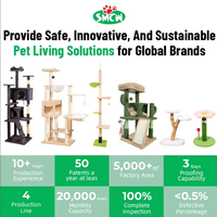 Arbre à chat moderne et classique personnalisable OEM, meuble en bois multi-niveaux, appartement pour chat, colonne à gratter en sisal doux et moelleux