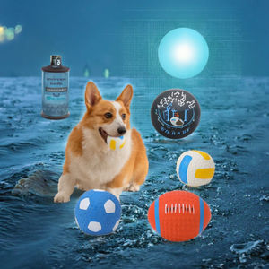 Juguetes Masticables Interactivos para Cachorros Gaby PET, Pelota de Látex Natural Ecológica para Perros, Pelota de Fútbol/Tenis con Sonido, Rebotante, para el Cuidado de los Dientes - Product Image 3