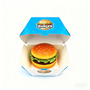 Custom Print Disposable Hexagonal Hamburger <strong>Burger</strong> Fries Chicken Fast Food Take Away <strong>Burger</strong> <strong>Boxes</strong> - Product Image 4