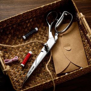 Ciseaux de couture pour couper le cuir, cisailles pour tailleurs, acier japonais, robustes, pour travaux manuels, tissu, qualité supérieure, 12 pouces, argent, OEM - Product Image 3