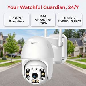 Cámara Domo PTZ WiFi 2MP OEM ODM de Fábrica, Aplicación <span class=keywords><strong>V380</strong></span>, Seguimiento Humano por IA, Audio Bidireccional Inalámbrico <span class=keywords><strong>para</strong></span> Exteriores, Precio al por Mayor - Product Image 2