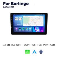 Autoradio 9 pouces pour Citroën Berlingo 2008-2019 Lecteur multimédia DVD Android Stéréo GPS de voiture 4G