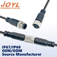 Câble Connecteur Étanche Moulé JOYL M8 2-6 Broches 4A 60V IP67/IP68 pour Équipements de Machines de Construction