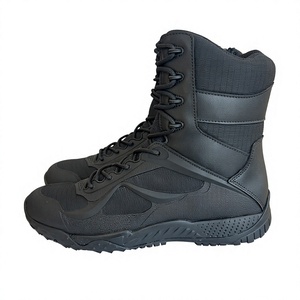 Botas tácticas de senderismo negras TSB33 de cuero PU impermeables para exteriores, para todas las estaciones, con cordones, OEM ODM - Product Image 5