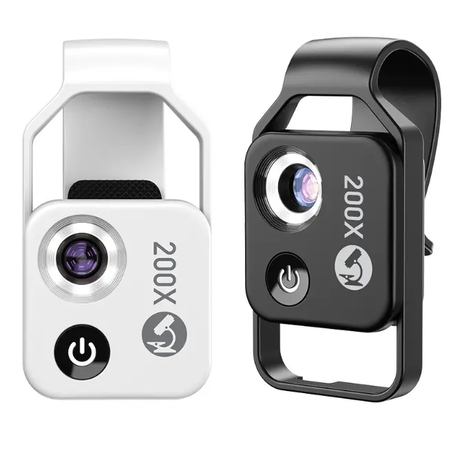 عدسة مجهر للهاتف المحمول عالية الجودة 200X مع CPL MS002 عدسة ماركو للهاتف نوع المشبك 120mAh كاميرا الهاتف الخليوي
