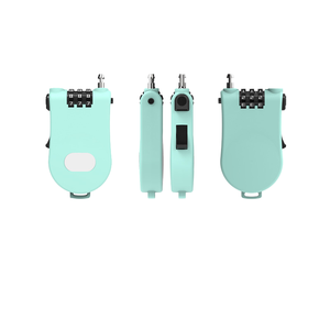 Cadenas rond en acier et ABS à levier unique réglable avec câble de sécurité flexible gainé de plastique - Product Image 1