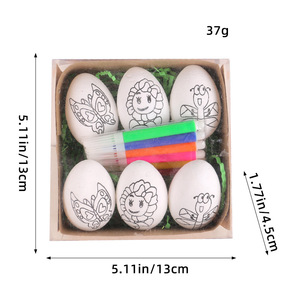 Regali Artigianali per Bambini 2026: Coniglietto Cartoon, Uova di Schiuma Dipinte a Mano per Pasqua, Regali Fai-da-Te per Bambini - Product Image 5