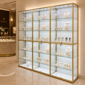 Vitrina de Aluminio y Vidrio Templado con Certificación CE ROHS, Multicapa, para Almacenamiento y Exhibición de Joyería, Cosméticos y Manualidades, en Oferta - Product Image 2
