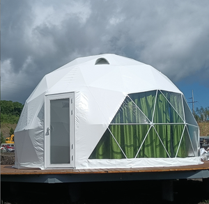 Carpa Domo Moderna de PVC Blanca en Diferentes Tamaños / Carpa Glamping Geodésica de Lujo con Puerta de Vidrio, Impermeable para las Cuatro Estaciones - Product Image 4
