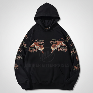 เสื้อมีฮู้ดผ้า100% มีฮู้ดผ้าคอตตอนสไตล์ลำลองฤดูหนาวพิมพ์ลายโลโก้ได้ตามต้องการ - Product Image 1