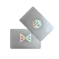 Tarjeta de Visita Metálica Personalizada ODM de Doble Cara, Acero Inoxidable Cepillado, NFC, Negro Mate/Plateado/Dorado/Oro Rosa