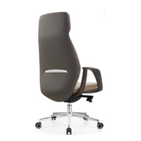 Chaise de bureau pivotante en cuir à dossier haut, moderne, luxueuse, ergonomique, pour cadres, personnalisation OEM ODM, vente en gros, usine