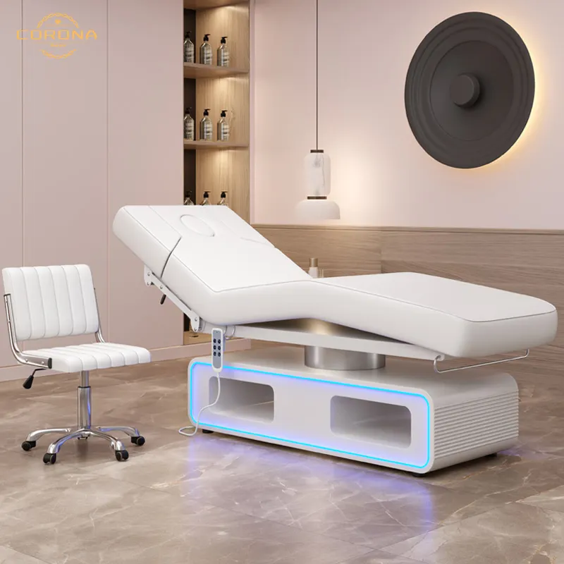 Salone di bellezza professionale Spa letto di lusso elettrico lettino da massaggio 3 motori