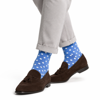 Chaussettes habillées décontractées de luxe pour hommes à pois colorés, en mélange de coton mercerisé, antidérapantes, antibactériennes, respirantes, sans coutures, cadeau idéal