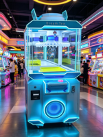ZDYS Máquina recreativa de grúa grande personalizada con enchufe estadounidense, sonido realista y luz intermitente para snacks, llaveros y muñecas - Equipo de arcade popular