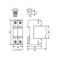 30 + ans usine SPD Telebahn 275V 255V AC 20kA 40kA T2 1 P + N KEMA parafoudre dispositif de protection SPD pour 1 phase TT1 + 1 système