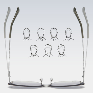 Kính thông minh Unisex Mới UV Thông minh Kính râm đổi màu thoải mái Khung kim loại nhẹ màu cam Trắng trong suốt UV400 - Product Image 2