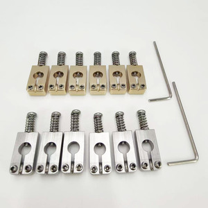 Chevilles de pont à trou rond de 10,5 mm, couleur laiton originale, couleur acier inoxydable original, pour pièces de guidage de cordes de guitare électrique - Product Image 1