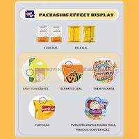 Volledig automatische lijmsysteem voor het vullen van film/plastic/papieren zakjes voor aardappelchips, yamchips, plantainchips, gedroogd fruit en noten