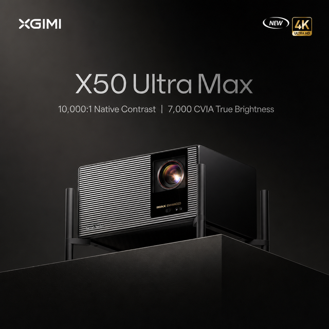 XGIMI X50 Ultra Max 4K UHD Laser Projector 7000 CVIA Lumens 240Hz Refresh Rate IMAX Enhanced Smart Home Theater Cinema