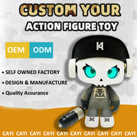 Figura de acción de plástico artística OEM de CAYI, fabricante de juguetes de vinilo con impresión 3D personalizada, diseñador de juguetes con logotipo personalizado, figura de vinilo hecha a medida.