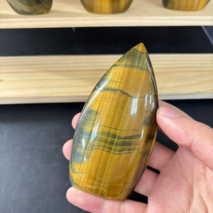 Oeil de Tigre en Cristal Naturel Poli en Gros Flamme Torche Cristal Artisanat Bleu Foncé Oeil de Tigre <span class=keywords><strong>Forme</strong></span> Libre - Product Image 5