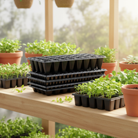 X154 Bandejas de germinación de PET duraderas - Bandejas de semillero reutilizables con celdas cuadradas para microvegetales, invernaderos