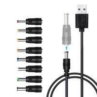 Câble d'alimentation DC BAMX USB 5521, connecteur universel multifonction interchangeable, connecteur mâle 8-en-1, câble de charge en cuivre, Chine