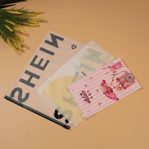 Wholesale Custom logo Frosted Plastic bag Clothes Zip Lock Self Sealing Bag Clothing Packaging Frosted Zipper Bags printed logo