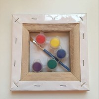 Peinture sur toile vierge Offre Spéciale pour enfants bricolage peinture par numéro enfants étudiants 8 pouces par 8 pouces avec cadre kit de peinture pop art