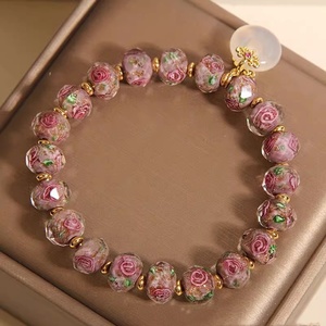 Bracciali in vetro lucciola perline braccialetto bagliore nel buio per le donne vetro <span class=keywords><strong>Murano</strong></span> luminoso perline <span class=keywords><strong>gioielli</strong></span> - Product Image 1