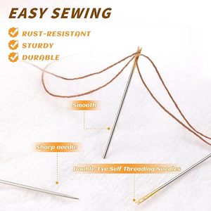 18Pcs Tự Threading Hộ Gia Đình May Kim Dễ Dàng Để Chủ Đề Đôi Lỗ Tự Làm Công Cụ Người Cao Tuổi Thân Thiện Cho Handmade - Product Image 4