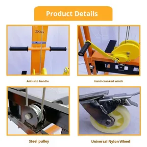 Nieuwe handmatige kleine handkar met handkruk, mini-heftruck, micro-auto, lichtgewicht huishoudelijke laad- en loskar - Product Image 5