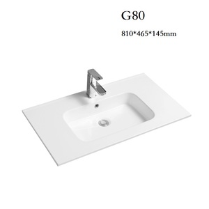 Lavabo rectangulaire en céramique à bord fin, produit à prix réduit, vente chaude, 80 cm - Product Image 3