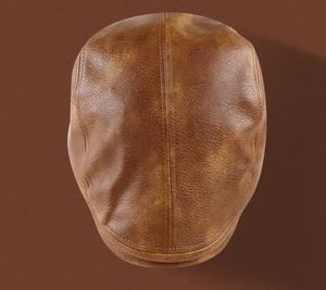 A010807 Casquettes classiques à visière en cuir PU, chaudes et ajustables, pour adultes d'âge moyen et seniors - Idéales pour le ski et les activités sportives décontractées - Product Image 5