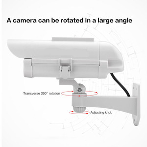 Giả Camara Giá Falsa Giả Máy Ảnh Năng Lượng Mặt Trời Powered CCTV An Ninh Giả Camera Giả Với Nhấp Nháy Led - Product Image 5