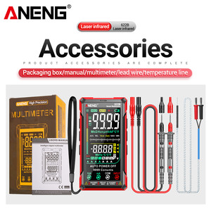Multímetro Digital Inteligente 10A, Medidor de Prueba con Rango Automático, True RMS 9999, Herramientas Profesionales para Electricistas ANENG 622B - Product Image 6