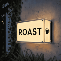 Boîte à lumière LED en acrylique murale personnalisée, enseigne publicitaire lumineuse 3D pour boulangerie, café, magasin de détail