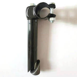 Tubo de dirección para bicicleta de 25,4 mm, abrazadera de 26,6-28,0 mm, manillar recto de metal duradero, negro, para bicicleta de niños, damas y princesas - Product Image 4