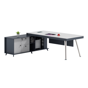Table de bureau exécutive modulaire de luxe OEM Premium E1 MFC, style moderne, bureau robuste, mobilier de bureau de luxe - Product Image 6