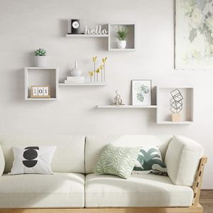 Étagères murales décoratives flottantes, étagères murales en bois en forme de <span class=keywords><strong>cube</strong></span> entrecroisées - Product Image 6