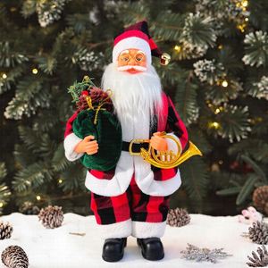 13 Inch Standing Santa Claus Figurine Traditional Christmas Decoration Crafts Home Window Display Gift Supplies - Product Image 3