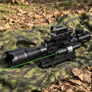 Factory Scope Red <span class=keywords><strong>Dot</strong></span> Laser Combo <span class=keywords><strong>4</strong></span> en 1 Set con <span class=keywords><strong>4</strong></span>-16x50 Alcance iluminado, Green/Red <span class=keywords><strong>Dot</strong></span>, Green Laser Sight, Riser - Product Image 3